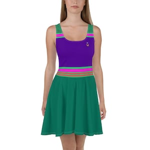 Color Block Vintage Style Skater/Tennis Dress