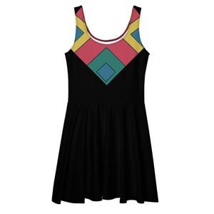 Color Block Retro Skater/Tennis Dress