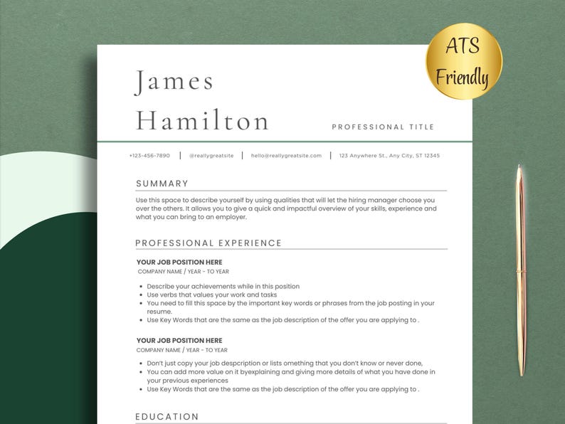 Professional Resume Template Minimalist - Il 794xN.7020277842 1j8g