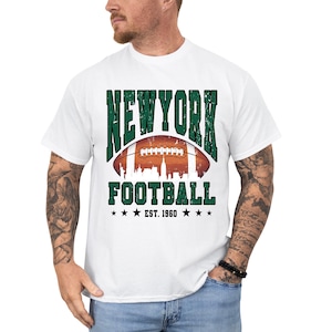 New York Skyline Football Fan Hoodie, New York Football Graphic T-shirt, NYC Football Fan Vintage 1960 Unisex Sweatshirt, NYC Football Gift