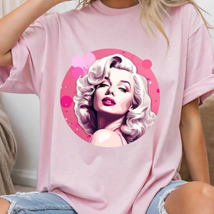 Iconic Hollywood Shirt |Marilyn Monroe Graphic T-Shirt | Retro Vintage Pop Art Tee | 90s Aesthetic Unisex Tee | Old Hollywood Legend Shirt
