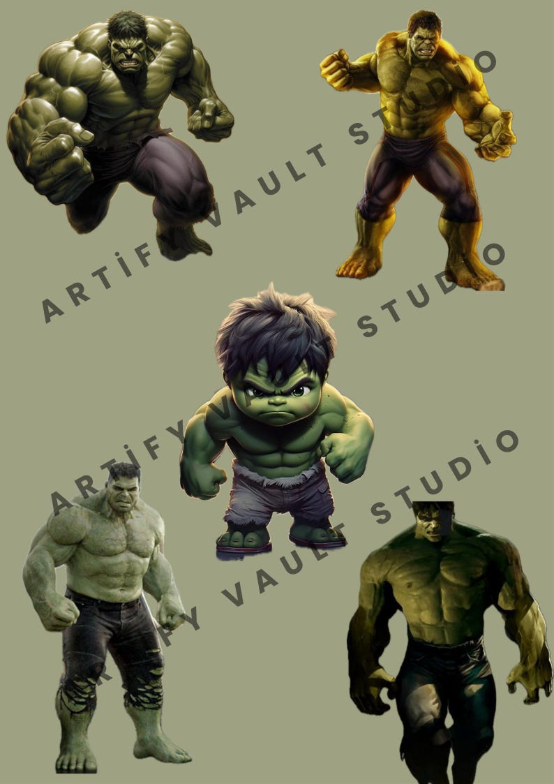 Hulk 10 Png Bundle, Hulk Png Clipart Set, Hulk Package, Super Hero Png ...