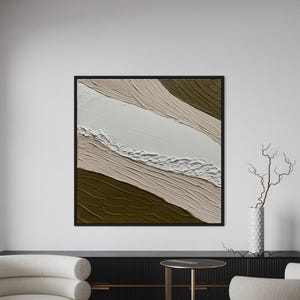 EARTHY Braun Beige Wand Kunst Moderne Strukturierte Kunst Gips Kunst Minimalistische Original Kunst Abstrakte Leinwand 3D Malerei Wabi Sabi Boho