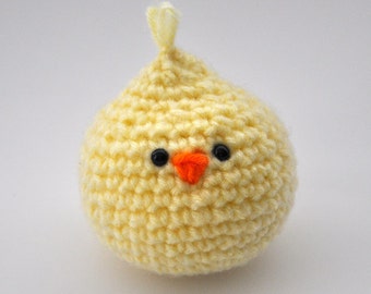 Spring/Summer Lil' Yellow Crochet Baby Chick  4 small hands