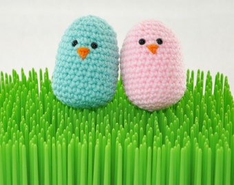 Spring Baby Chicks for quiet play - Pink and Turquoise  -   4 small hands