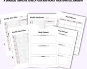 SPIRITUAL PLANNER , MEDITATION  Journal, Prayer Log, Mindfulness Tracker, Spiritual Growth Journal, Reflection & Gratitude Template Planner