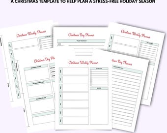 CHRISTMAS PLANNER, HOLIDAY Planner, Gift List Tracker, Christmas Budget, Party Planning, Christmas Calendar, Holiday Countdown Journal
