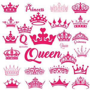 Archivo SVG de corona real, corona de rey SVG, reina SVG, tiara de princesa SVG, archivo para Cricut, para silueta, archivo de corte Png, SVG, silueta, descarga instantánea