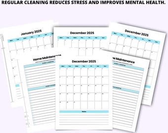 Editable Cleaning Planner - Household Chores Organizer, Daily Cleaning Schedule, Cleaning Checklist, Cleaning Tracker, Cleaning Routine