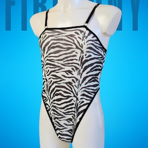 Sexy Mens Mesh Bodysuit, Black Fishnet Bodysuit for Men, Mens lingerie, Gay lingerie, Men bodysuit leotard, Sheer man underwear, Gay clothes Zebra