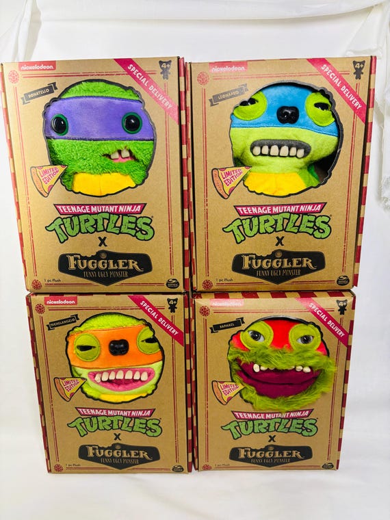 TMNT Fugglers - Full Set of 4 - Complete Set of Ninja Turtle TMNT Fugglers - Full Set of 4 - Complete Set of Ninja Turtle