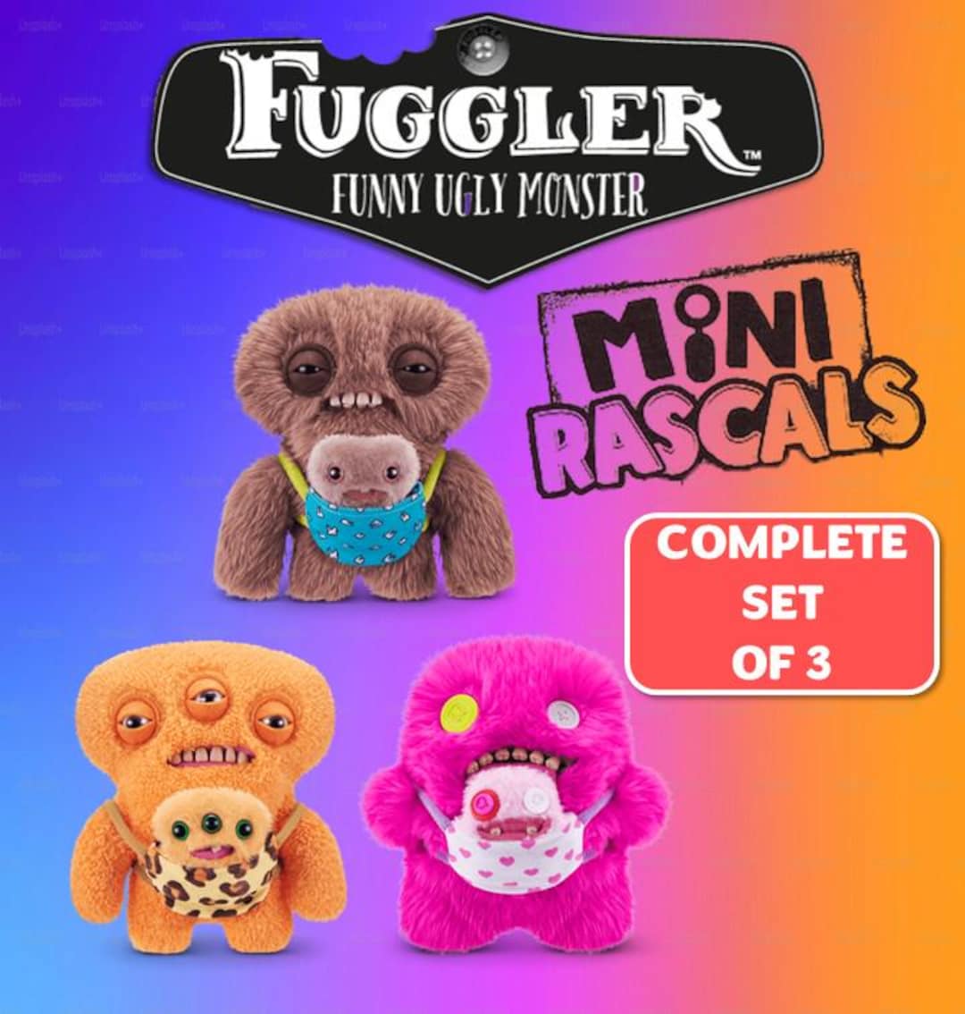 Mini Rascals - Fuggler Funny Ugly Monster: COMPLETE SET OF 3