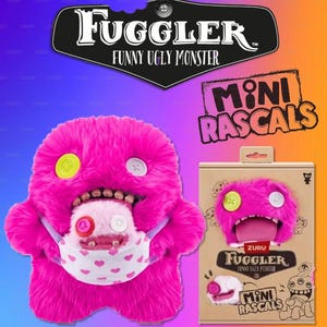 Mini Rascals - Fuggler Funny Ugly Monster: Pink Oogah Booga! Brand New!