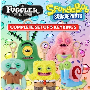 Kolekcja breloków Spongebob Fuggler - Komplet 5 breloków - 2025 - Oryginalne
