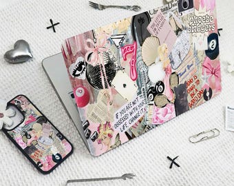 Modern Vintage Collage MacBook Case for Air 15 Laptop Cover for Mac Pro 14 15 16 2020-2024/Phone Case For iPhone 16 15 14 13 12 Pro Max/Plus