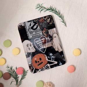 Pumpkin Ghost Collage Kindle Case,PaperWhite 6.8&#39;&#39; 5/7/8/10th Cover,Clear Back Sleeve,Colorsoft KPW6 Gen11 2019/2024,Gift for Her