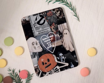 Pumpkin Ghost Collage Kindle Case,PaperWhite 6.8&#39;&#39; 5/7/8/10th Cover,Clear Back Sleeve,Colorsoft KPW6 Gen11 2019/2024,Gift for Her