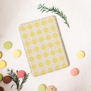 Floral Bow Check Kindle Case,PaperWhite 6.8&#39;&#39; 5/7/8/10th Cover,Clear Back Sleeve,Colorsoft KPW6 Gen11 2019/2024 Personalized Gift for Her