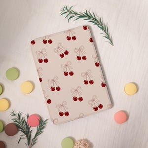 Red Bow Cherry Kindle Case,PaperWhite 6.8&#39;&#39; 5/7/8/10th Cover,Clear Back Sleeve,Colorsoft KPW6 Gen11 2019/2024,Personalized Gift for Her