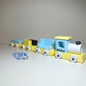 Yoto Mini Zug Organizer – Yoto Accessoire mit Kartenhalter & Dockingständer – Geschenk für Kinder – Yoto Spielerregal mit Namen