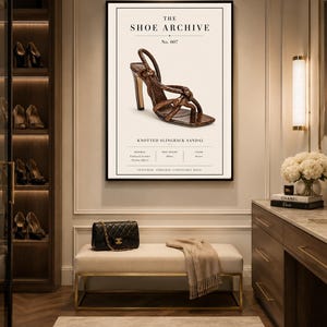 Knotted Slingback Sandal Print | Embossed Python Effect Luxury Heel (Digital Download) | The Shoe Archive No. 007