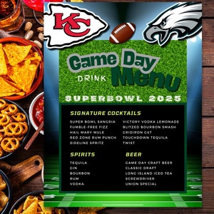 Super Bowl 2025 Menu Etsy UK Super Bowl 2025 Menu Etsy UK
