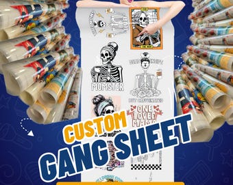 Custom Transfers, Custom Full Color, Custom Dtf Print, Wholesale Dtf Print, Gang Sheet, Custom Heat Transfer,gang sheet