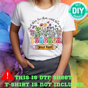 Teacher DTF Transfers, Personalized Teacher Ready To Press, Customized Name DTF Print, High Quality, Heat Transfer, Iron On Transfer