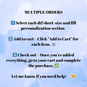 The image is a step-by-step guide for making multiple orders, with instructions on how to select, add to cart, and complete the purchase.