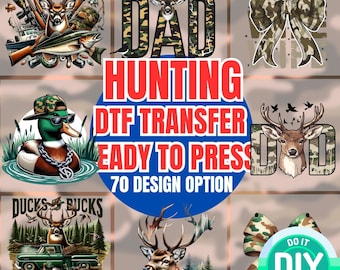 hunt lover gift, hunt DTf, ready to press, design transfer sheet,
