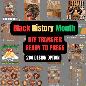 70 design Black History Shirt DTF Print, Afro American Iron On Transfer