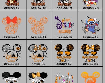 disney Halloween  DTF bundle Heat press mickey Halloween ,Disney Characters Halloween , minnie Halloween Dtf, ready to press