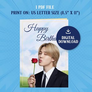 Bts jimin birthday card - Etsy 日本