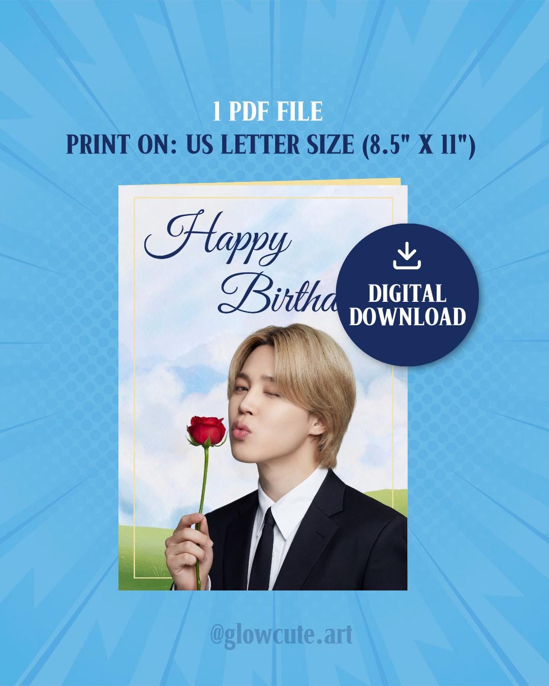 Jimin Birthday Card - Etsy