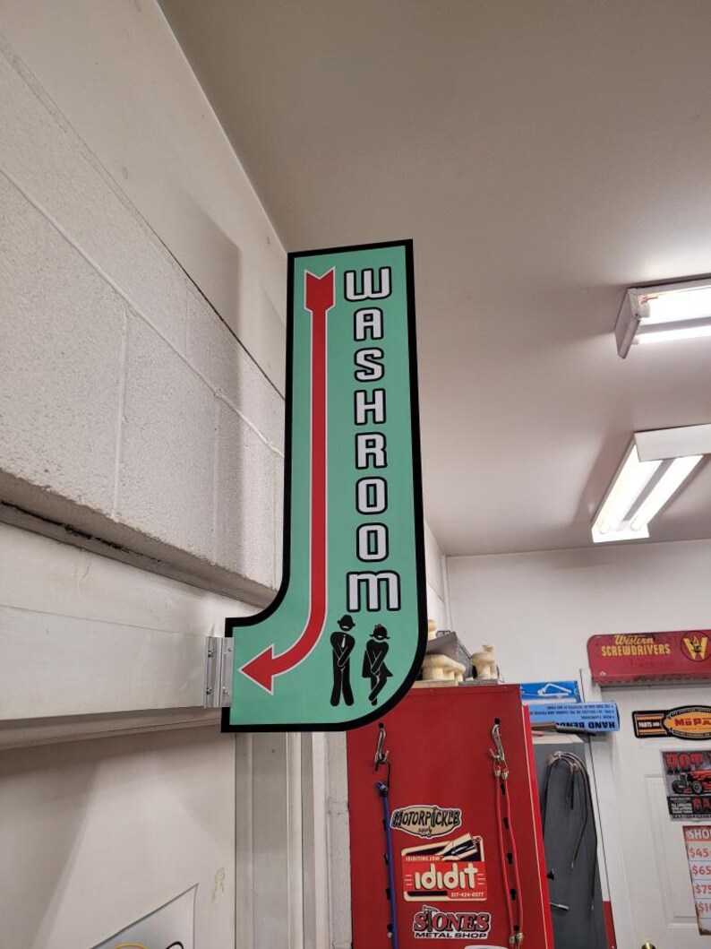 1950s Inspired Washroom Sign Double or Single Sided - Etsy