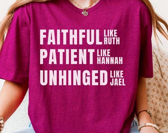 Funny Biblical Womanhood T-Shirt for Her Women Religious Shirt Christian Scripture Shirt Womens Ministry Gift Jael Theologian Anti-feminist