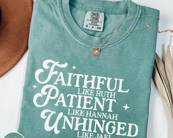 Funny Biblical Womanhood T-Shirt for Her Women Religious Shirt Christian Scripture Shirt Womens Ministry Gift Jael Theologian Anti-feminist