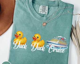 Duck, Duck, Cruise Comfort Colors Shirt, Colorful Cruise Tee