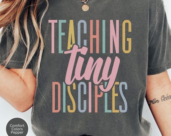 Sunday School Teacher Shirt Comfort Colors Tshirt, Christian Educator, Sunday School Teach Bible School Teacher Gift, Catholic Church Pastor