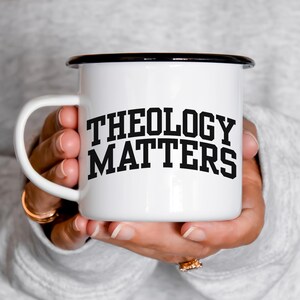 Theology Matters Coffee Mug, Pastor Gift, Seminary Graduation Gift for Her, Women Religious Coffee Cup, Christian Scripture, Theologian