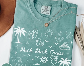 Duck, Duck, Cruise Comfort Colors Shirt, Colorful Cruise Tee