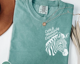 Funny Medically Expensive Zebra Rare Disease Comfort Colors Shirt Spoonie Merch Chronic Illness Tshirt Flare Day Medical Mystery Womens Tee