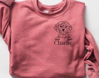 BENUTZERDEFINIERTE Name Cavapoo Sweatshirt, Cavapoo Sweatshirt, Cavapoo Weihnachtsgeschenk, Cavapoo-Liebhaber, Mini Cavapoo, Cavapoo Mom Geschenk, Trendy Doodle