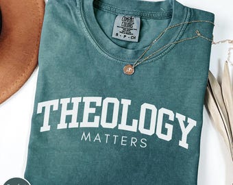Comfort kleuren theologie is belangrijk seminarie afstudeercadeau voor haar vrouwen religieus shirt christelijk schrift shirt theoloog antifeministisch