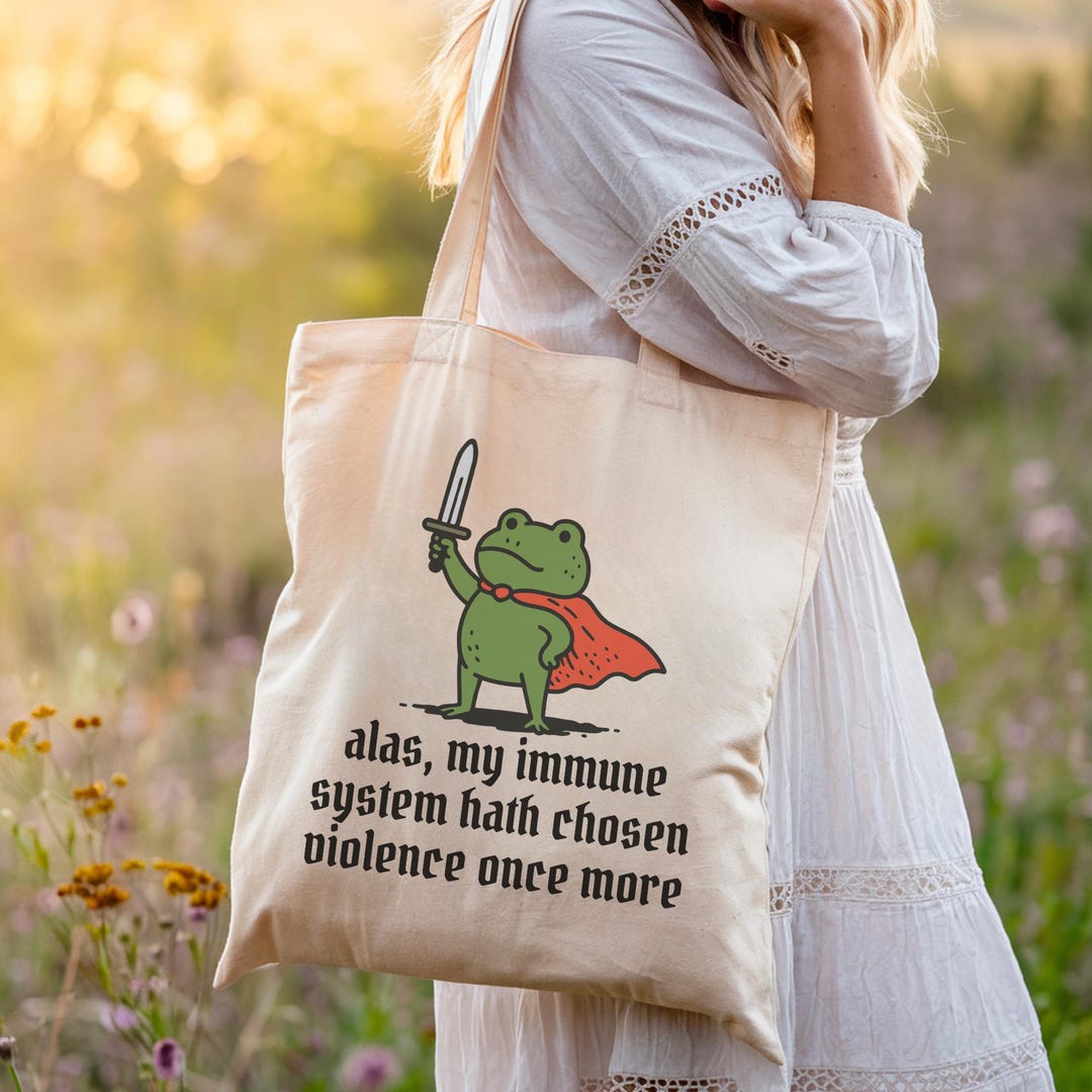 Funny Frog Chronic Illness Tote Bag, Medically Expensive Rare Disease ...