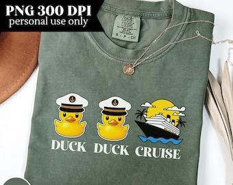 Duck, Duck, Cruise Doodle PNG 300 DPI