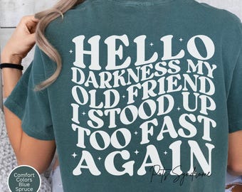 Camiseta divertida com estampa "Conforto e Cores" para Síndrome de POTS, Moletom de Conscientização sobre a Síndrome de POTS, Camiseta sobre Disautonomia, Síndrome da Taquicardia Ortostática Postural