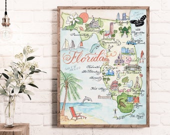 Watercolor Map Prints Personalization