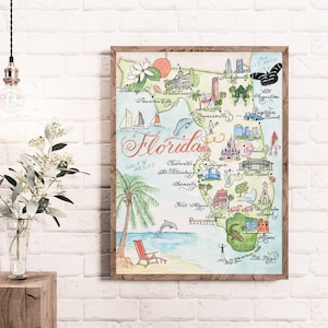 Watercolor Map Prints Personalization image 1