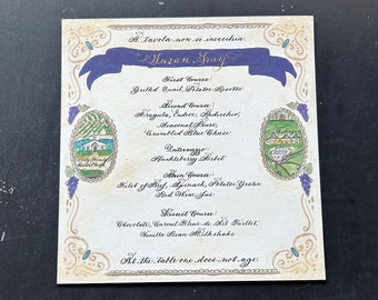 Wedding Custom Hand Calligraphy Watercolor Menus and Place Card